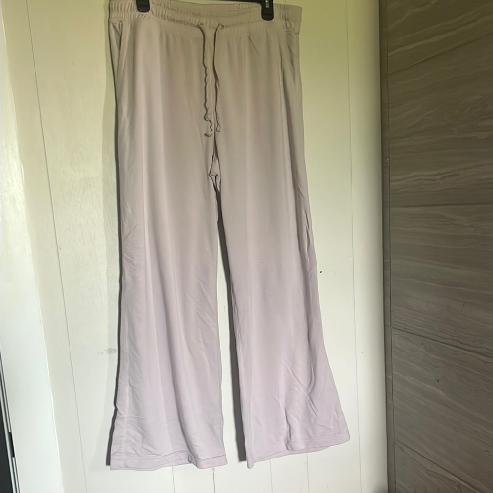 Light Pink Wide-Leg Lounge Pants